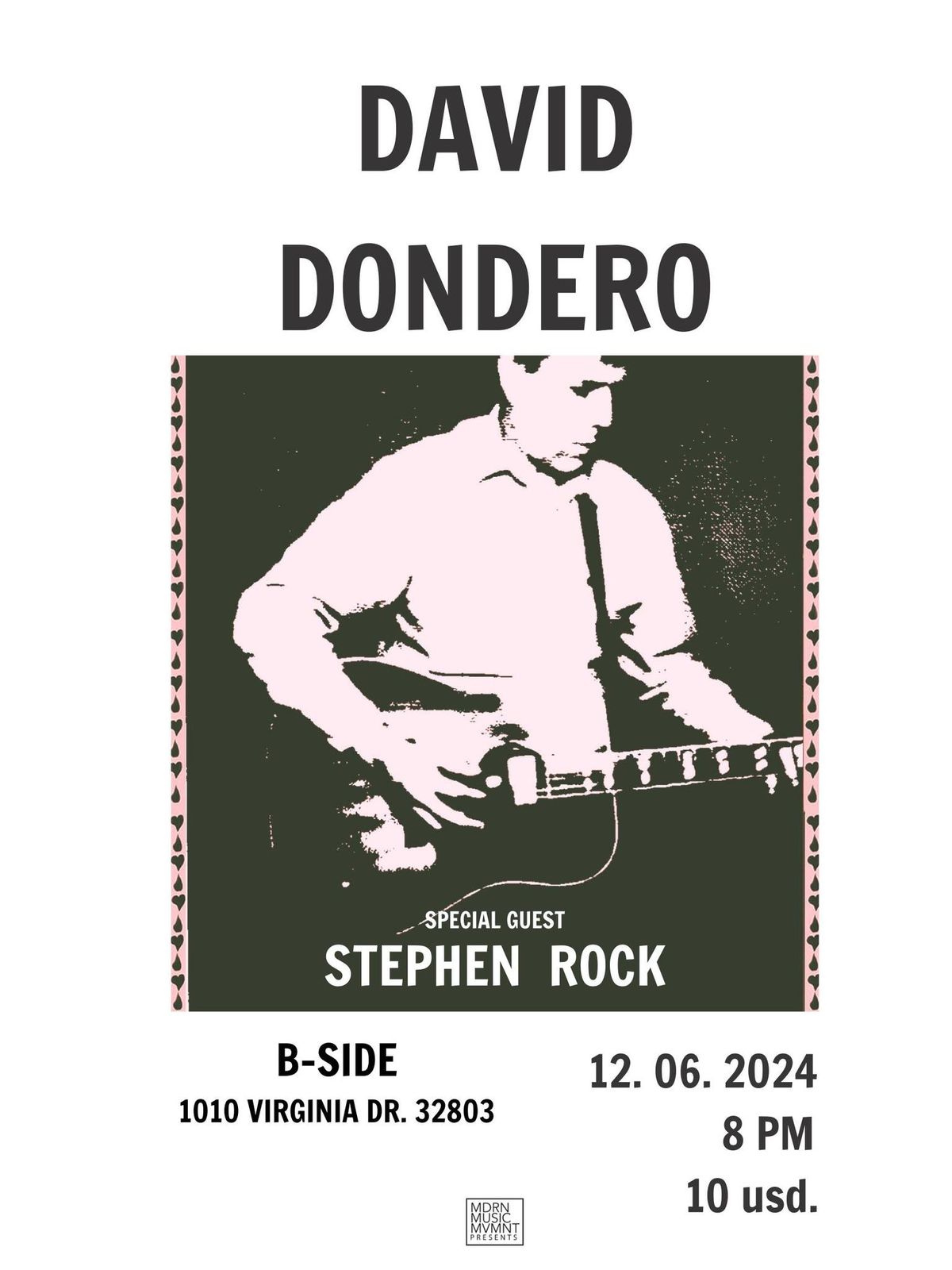 DAVID DONDERO w\/ special guest Stephen Rock