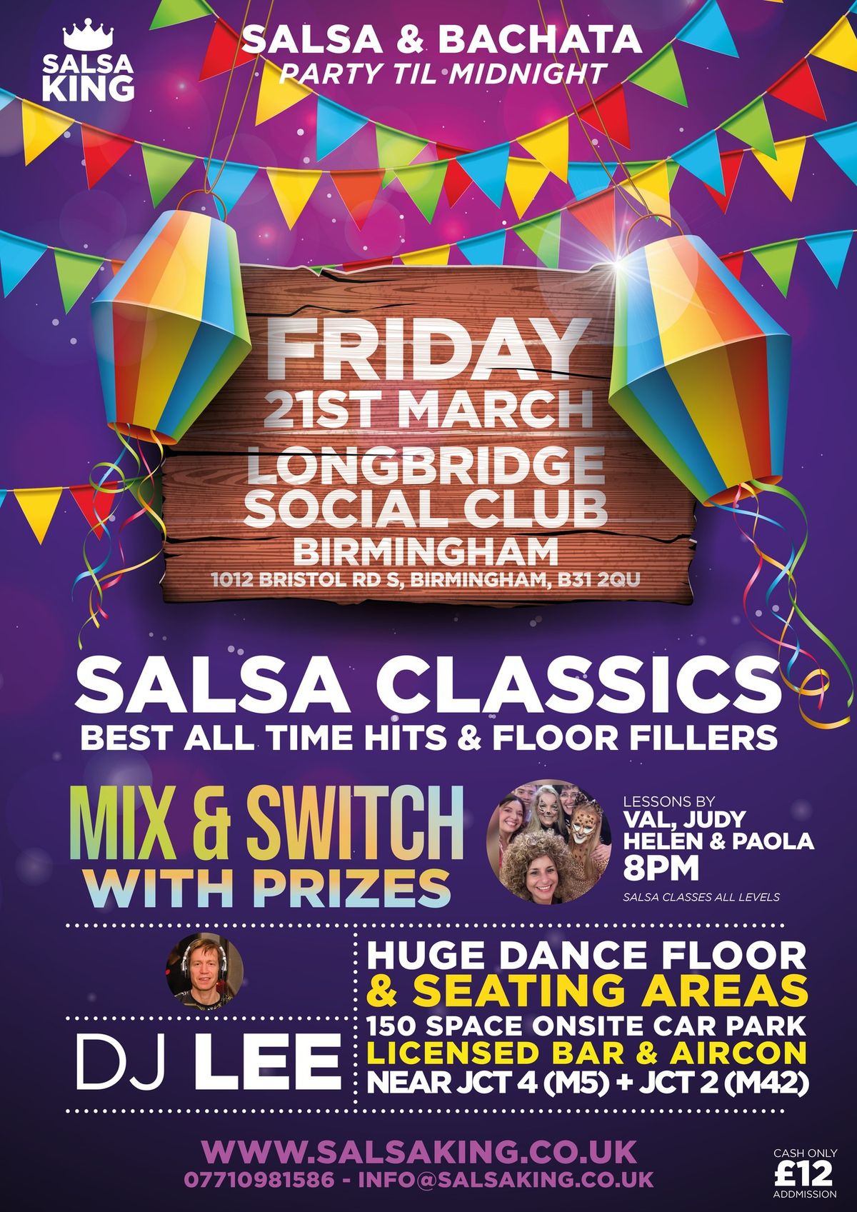 SALSA KING \ud83d\udca5Salsa Classic Hits\ud83d\udca5 Salsa & Bachata Party @ Longbridge Social Club