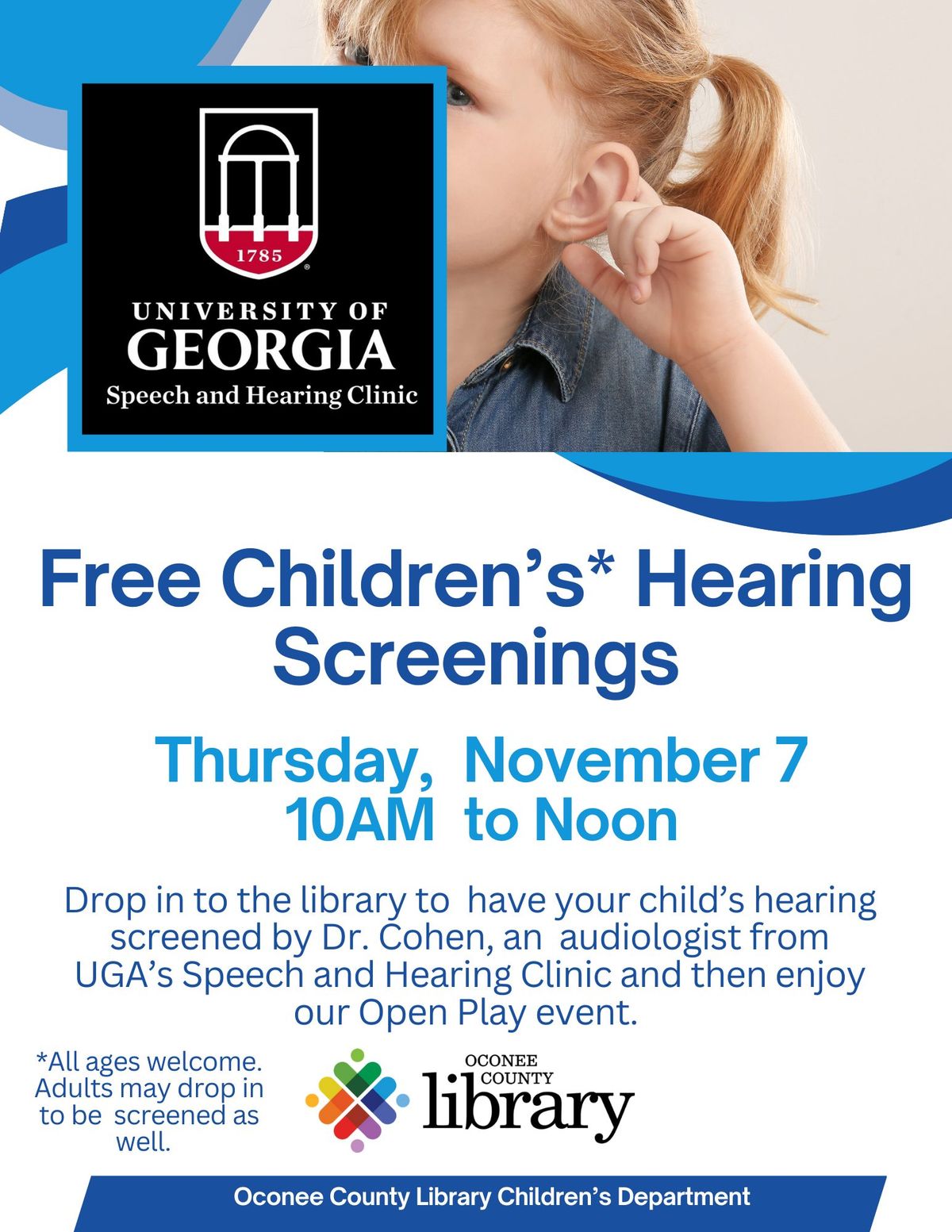 Free *Children's Hearing Screenings 