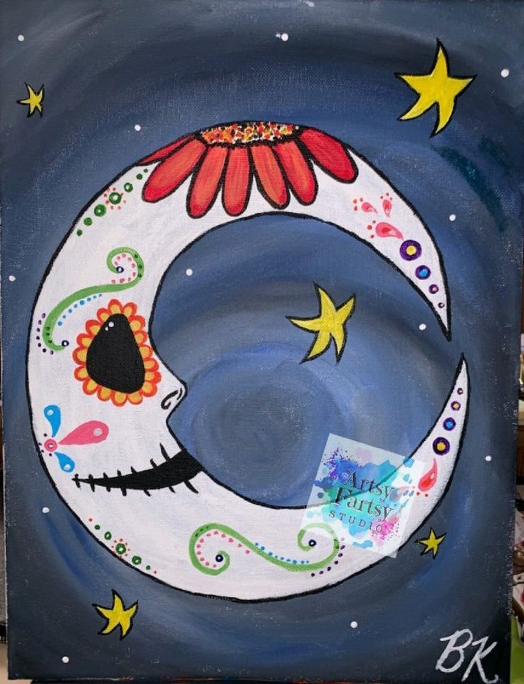 Luna Los Muertos Paint Night at Artsy Fartsy, The Artsy Fartsy Studio ...
