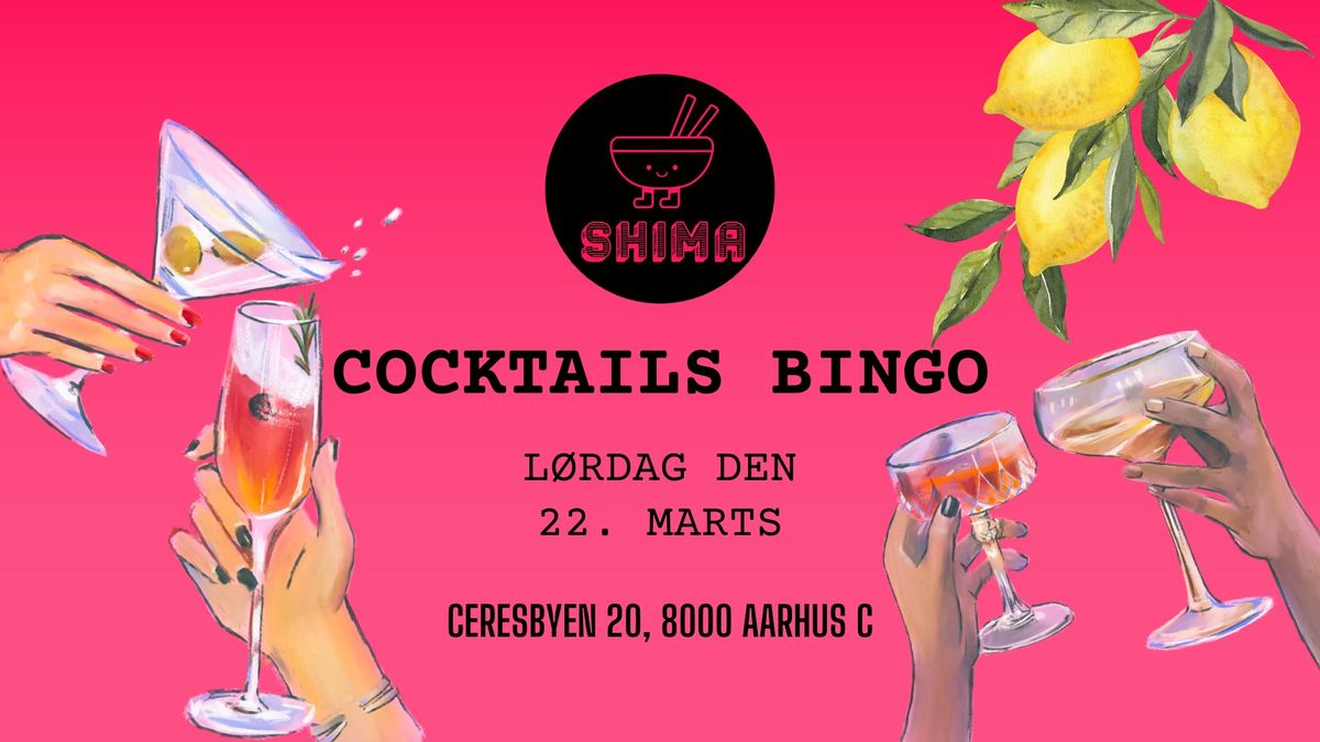 Cocktails Bingo - Shimas F\u00f8dselsdag\ud83c\udf78\ud83c\udde9\ud83c\uddf0