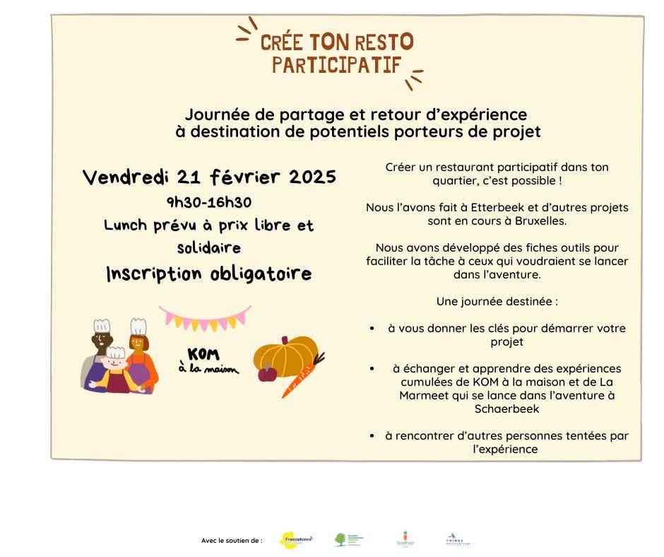 "Cr\u00e9e ton resto participatif" : journ\u00e9e d'inspiration et de partage