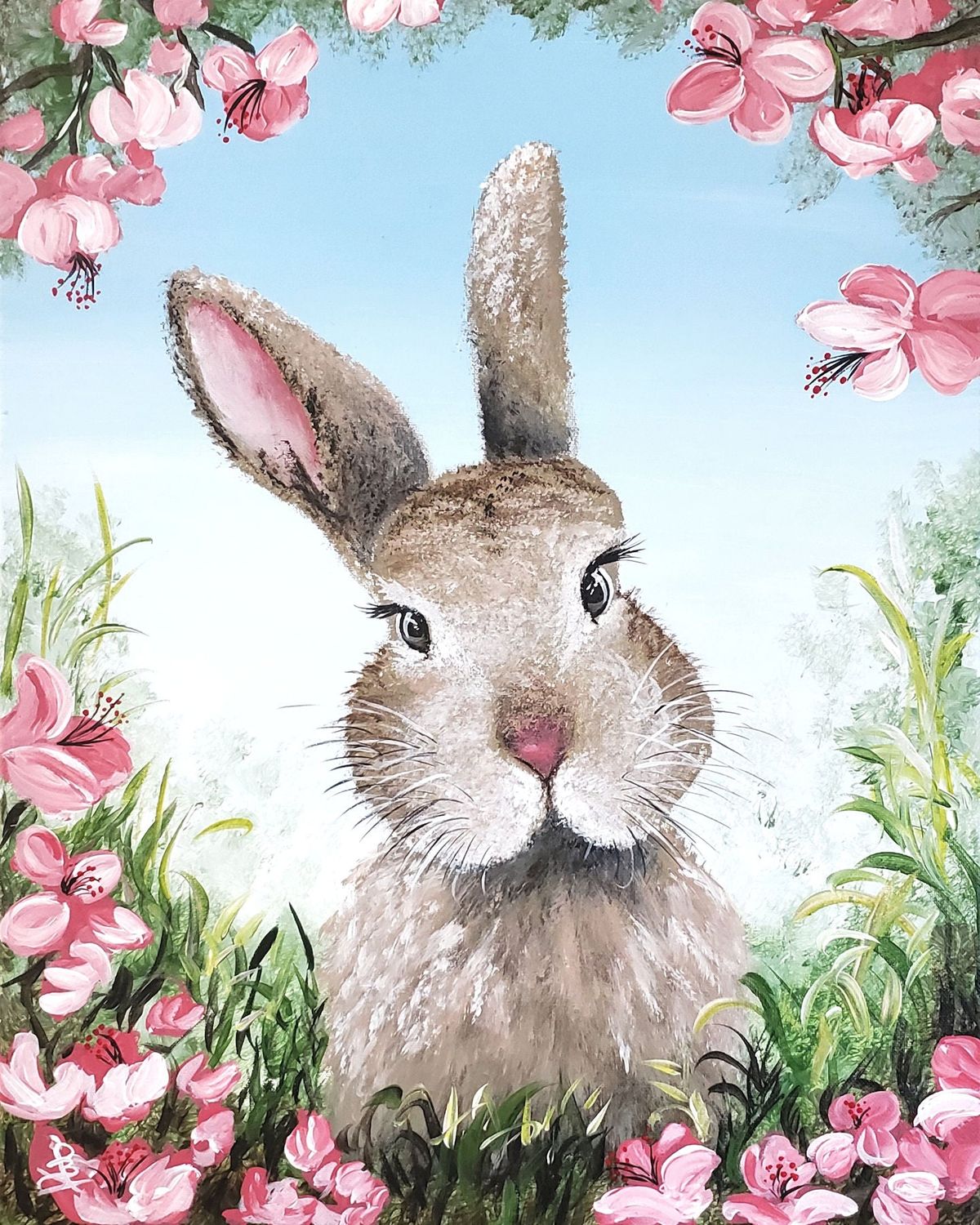 All Ages Cherry Blossom Bunny Paint Event March 8th 3pm-5pm