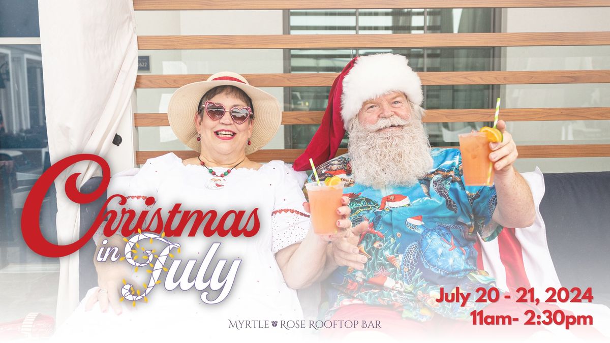 Christmas in July Brunch at Myrtle and Rose Rooftop Bar