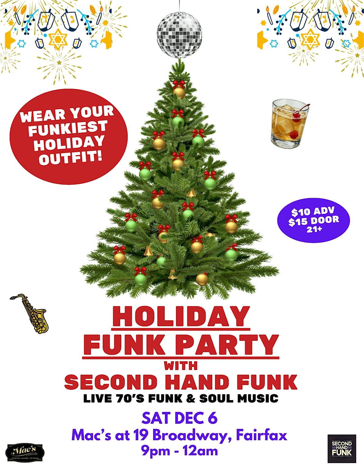Holiday Funk Party at Mac\u2019s \u2014 Featuring Second Hand Funk!