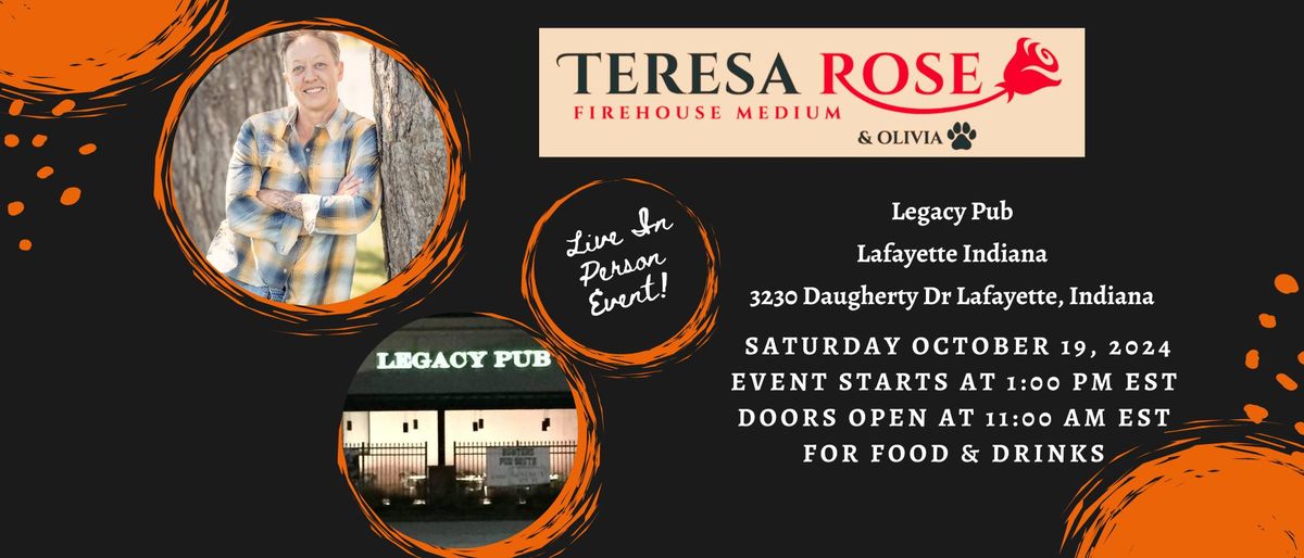 Teresa Rose Firehouse Medium at Legacy Pub