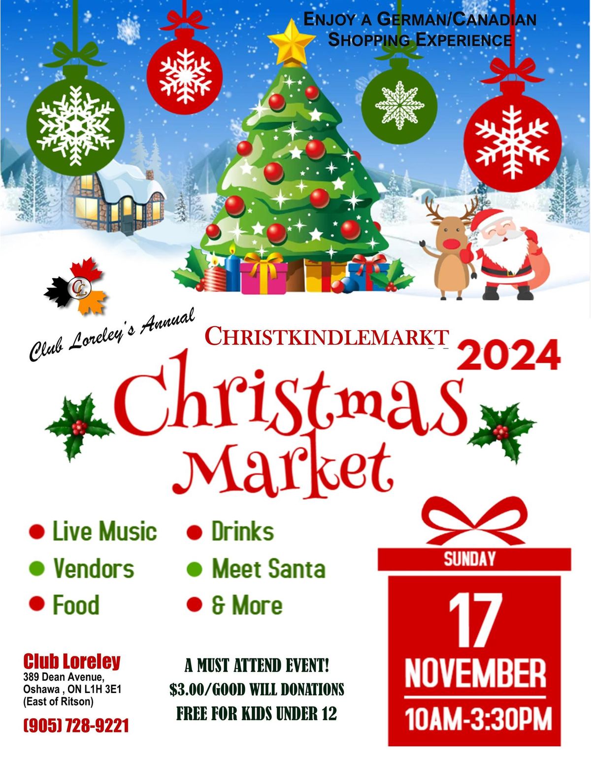 Club Loreley's Xmas Market - Sunday November 17, 2024 @ 10AM