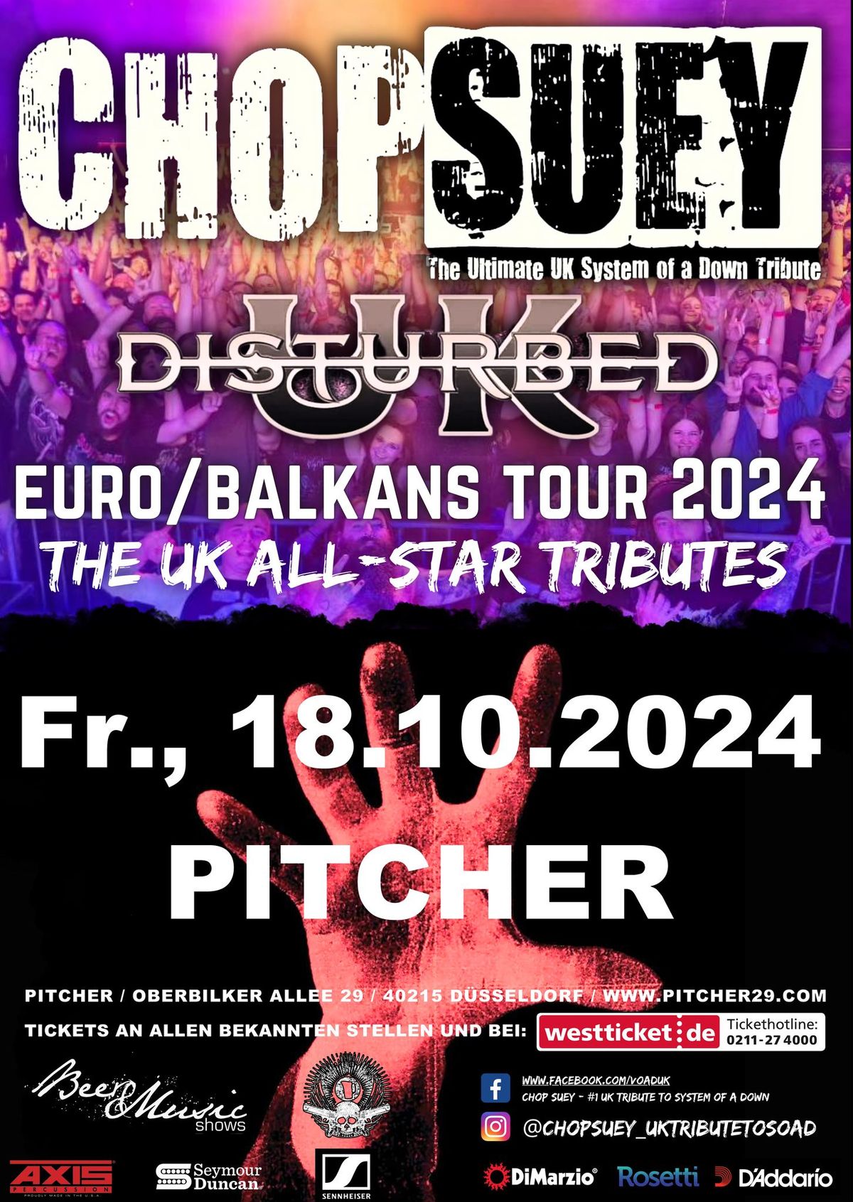 CHOP SUEY (SOAD Tribute \/ UK) & DISTURBED UK - D\u00fcsseldorf