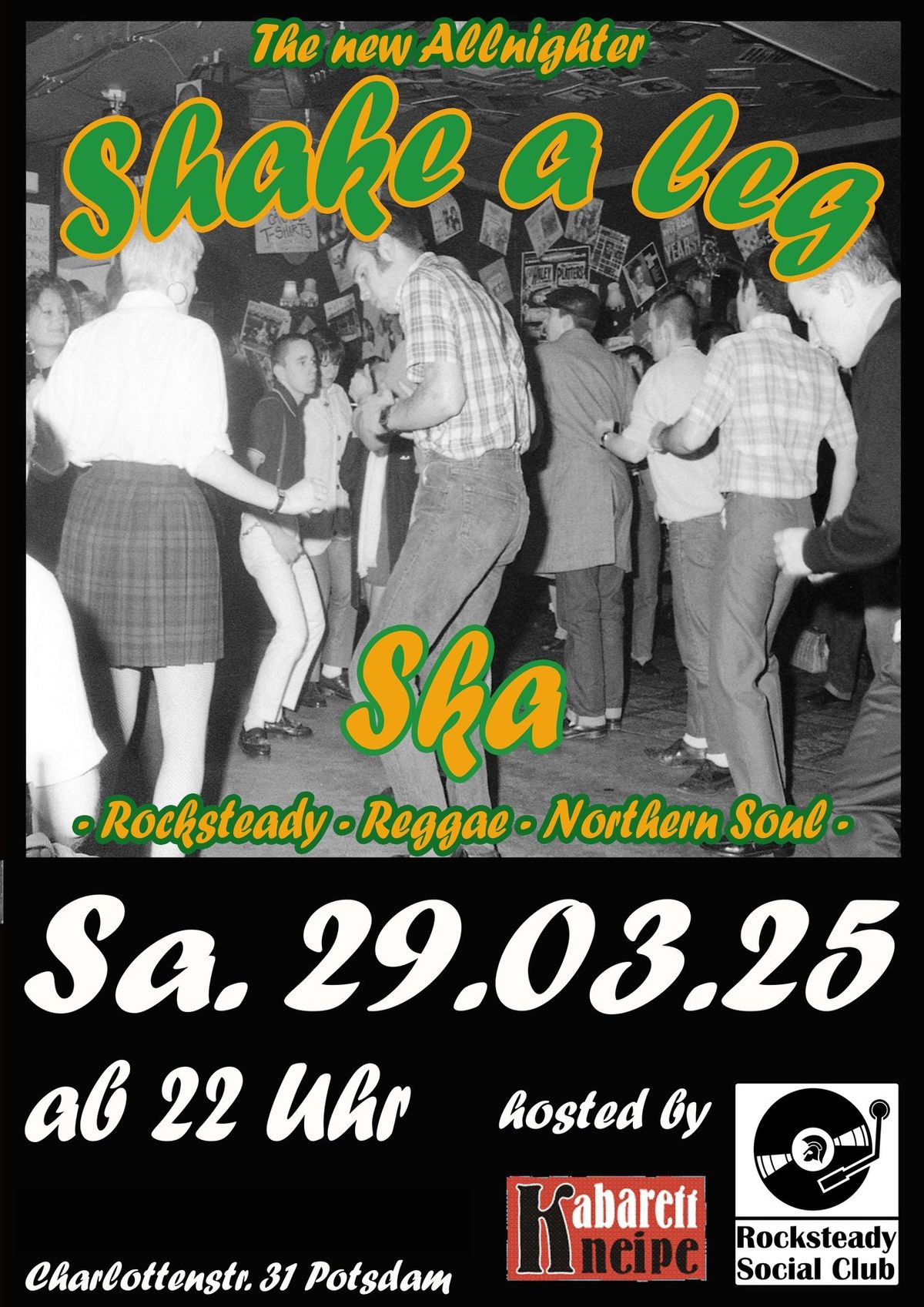 Shake a leg - SKA NIGHTER - Party - Rocksteady, Reggae & Northern Soul 