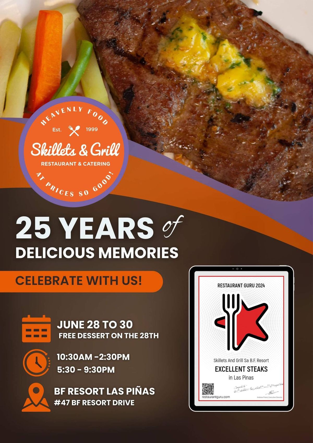 Celebrating 25 Years of Delicious Memories at Skillets and Grill!