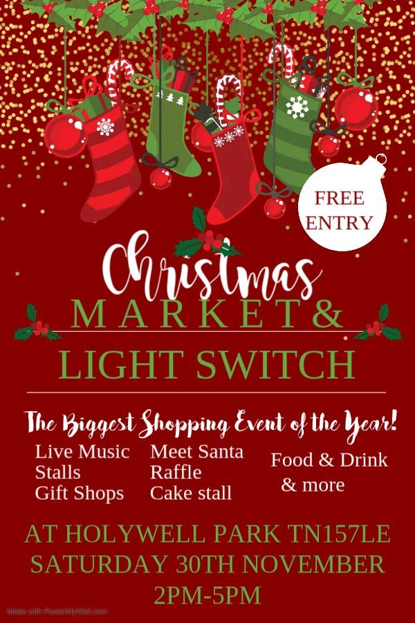 public event Christmas market with Santa's grotto 