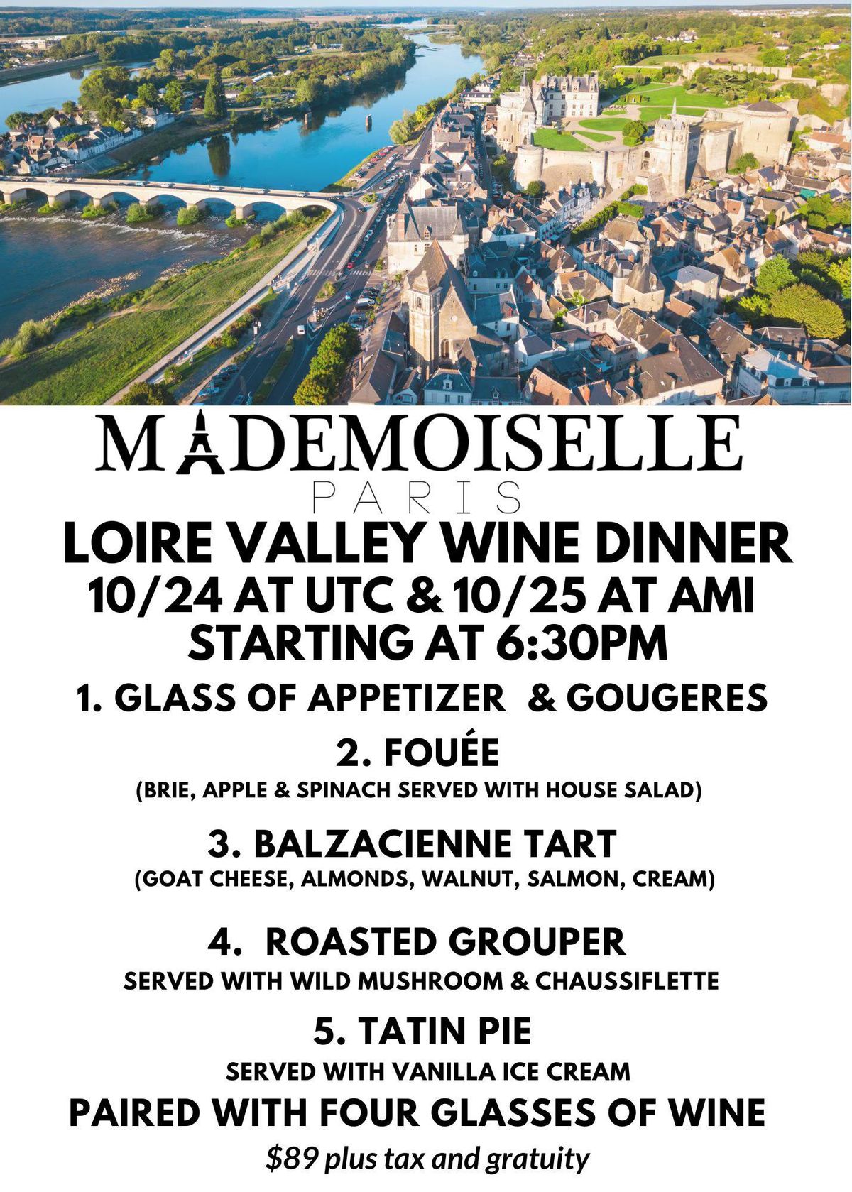 Loire Valley Wine Tasting Dinner