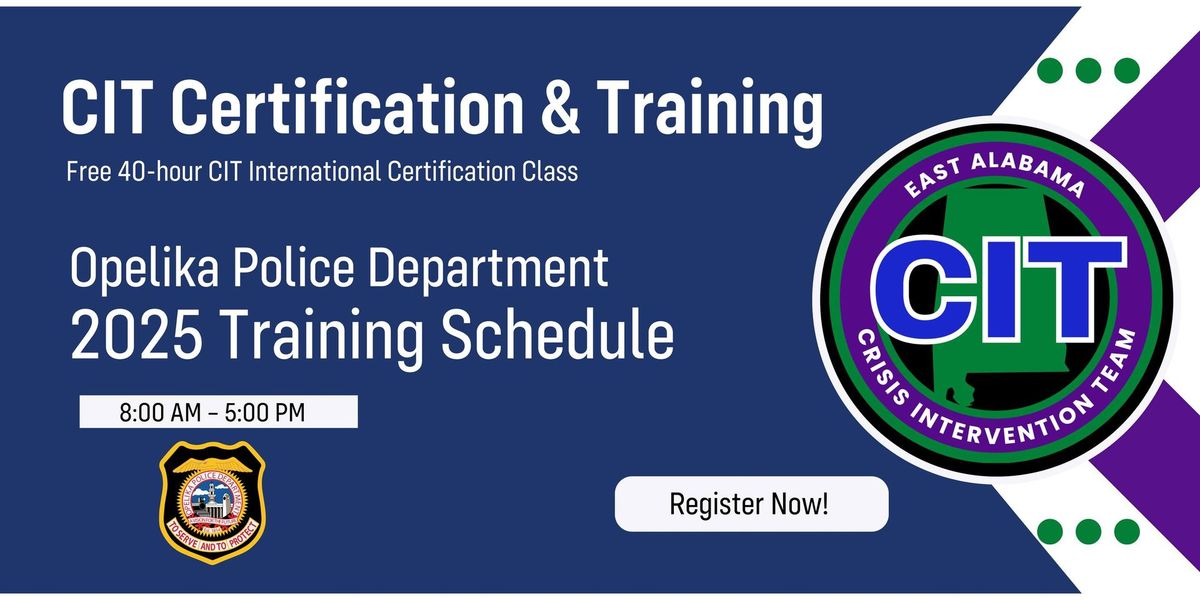 Crisis Response & Intervention Training for First Responders | Free 40-hour CRIT Certification