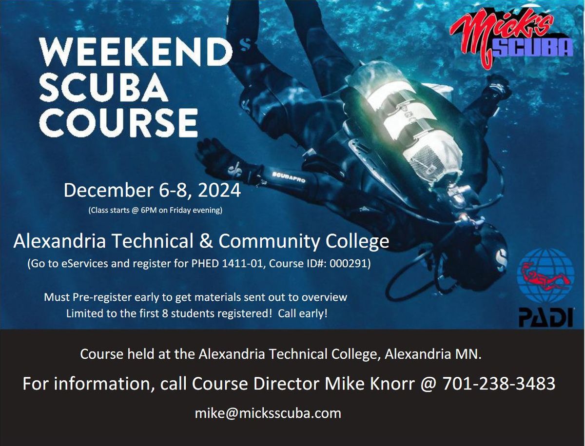 Alexandria Technical College Scuba, Alexandria MN