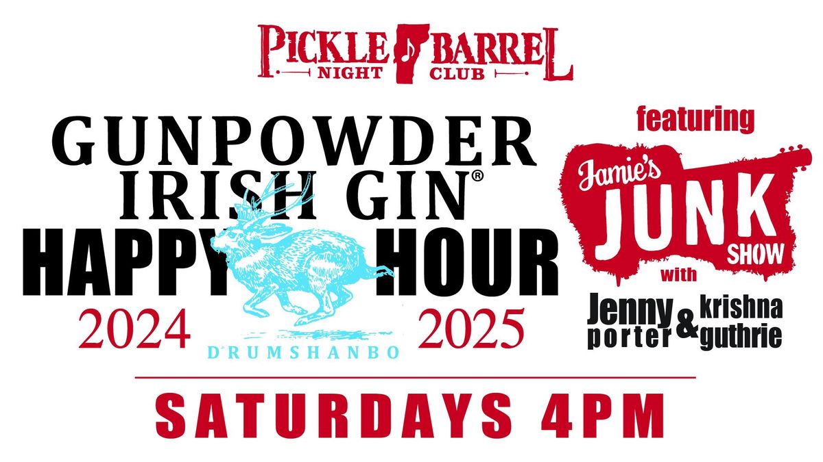 Gunpowder Irish Gin Happy Hour with Jamie's Junk Show, Jenny Porter & Krishna Guthrie