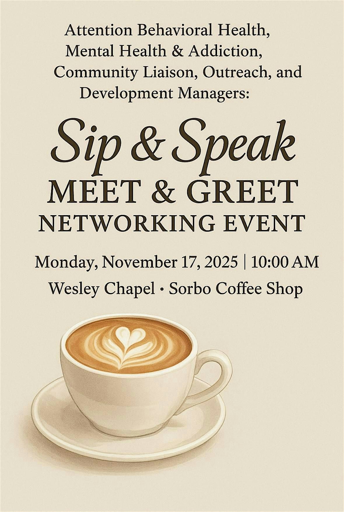 Sip & Speak networking for mental health