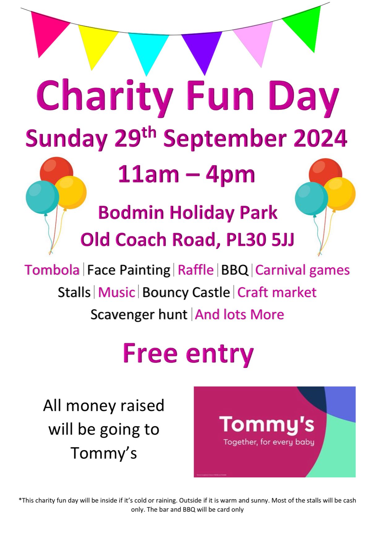 Charity Fun day 29th September 