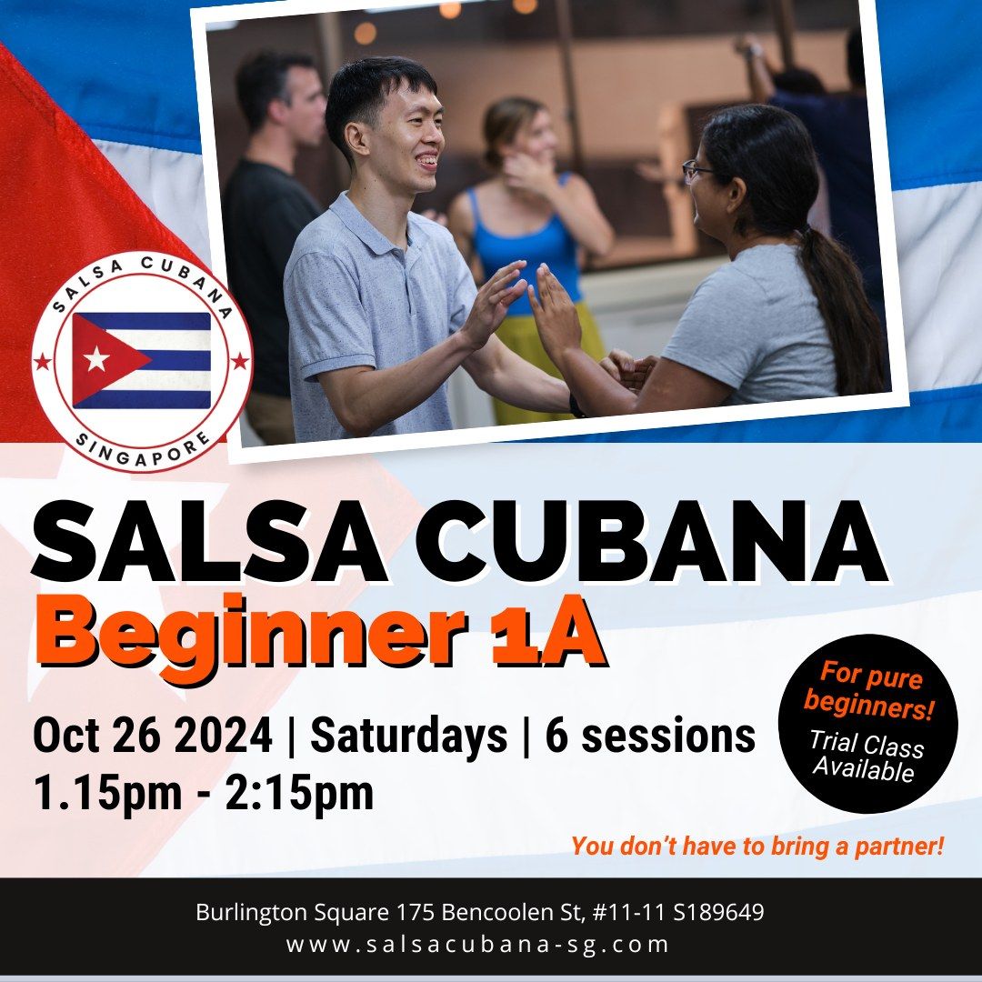 Salsa Cubana 1A for Beginners! (Starts Sat Oct 26)