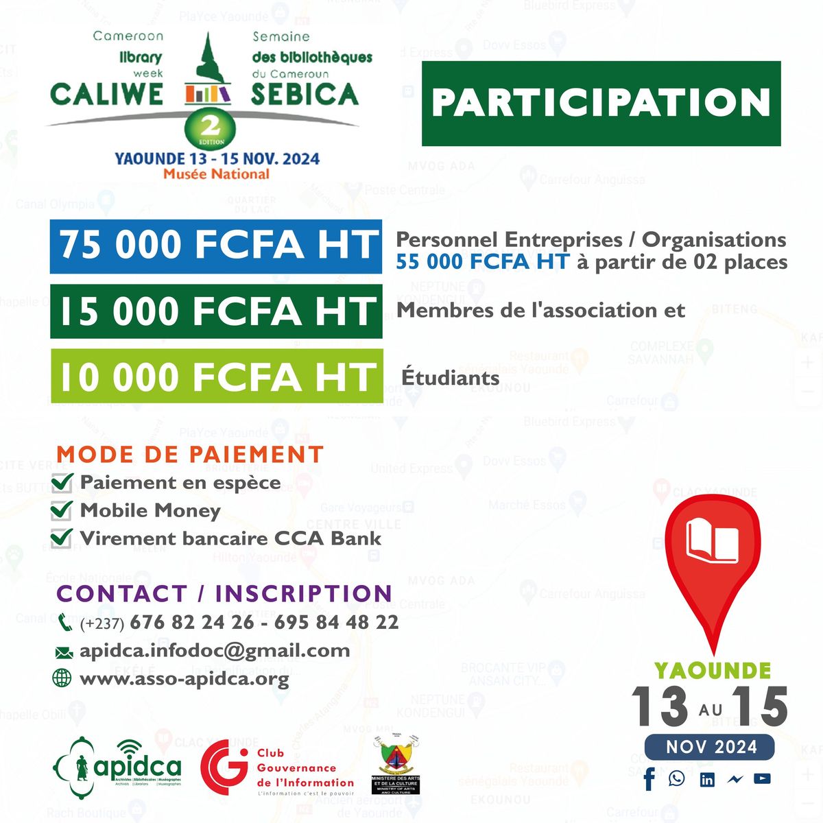 \ud83c\udde8\ud83c\uddf2\ud83c\udfec\ud83d\udcda\ud83c\udf8a [ATELIERS SEMAINE DES BIBLIOTH\u00c8QUES DU CAMEROUN] SEBICA2024 \ud83d\uddd3 Yaound\u00e9 13au15Nov