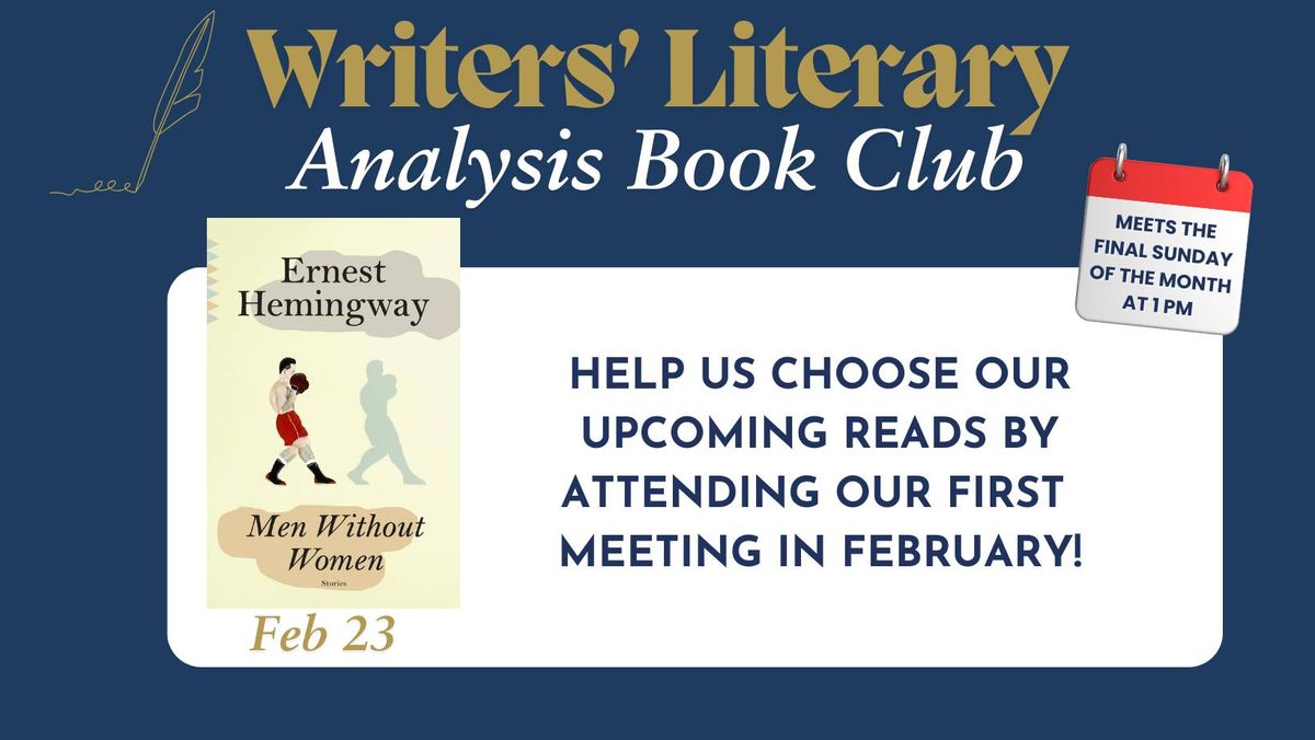 Writers' Literary Analysis Book Club