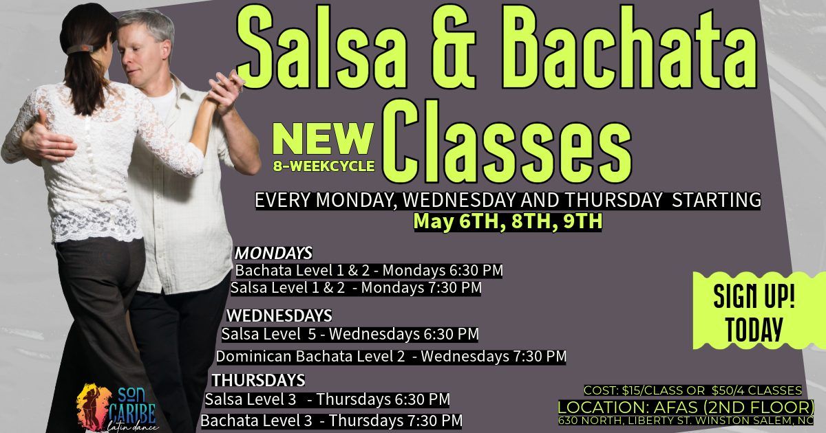 Salsa & Bachata Classes - New 8-week Cycle