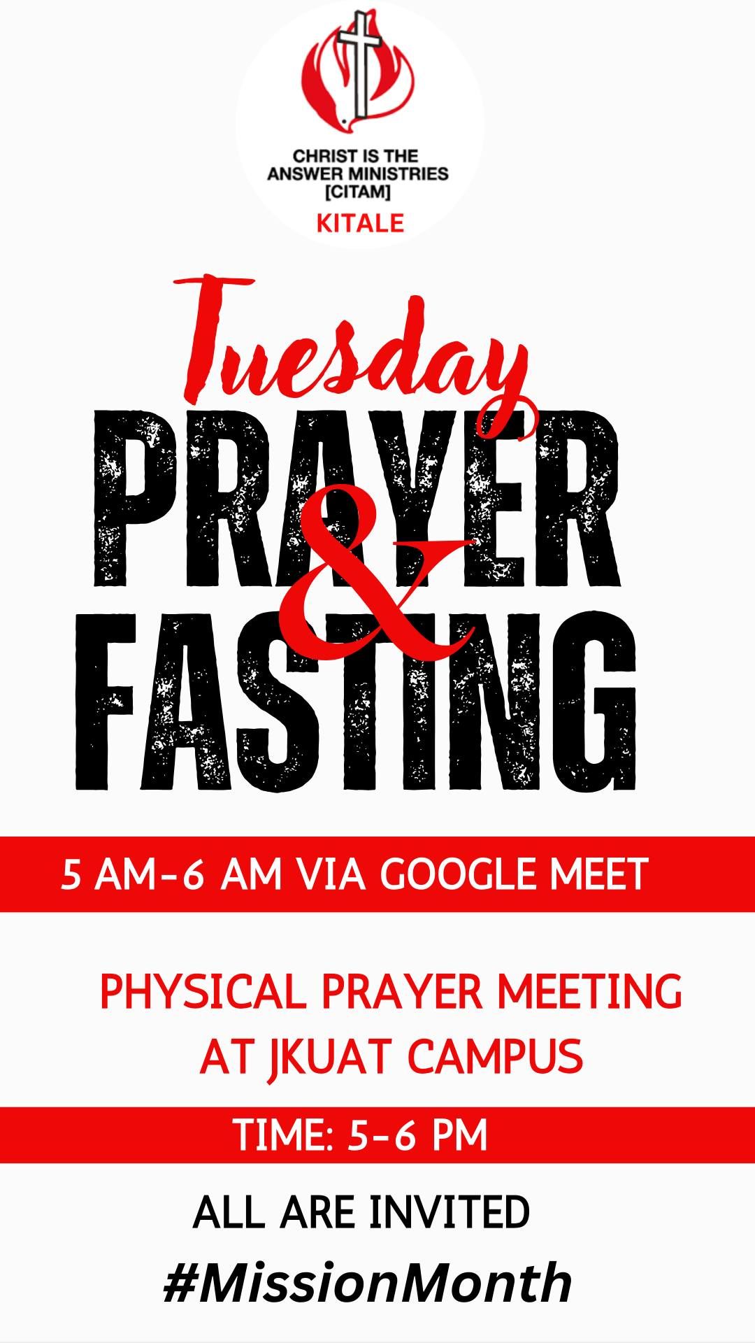 CITAM Kitale Tuesday Prayer Fasting