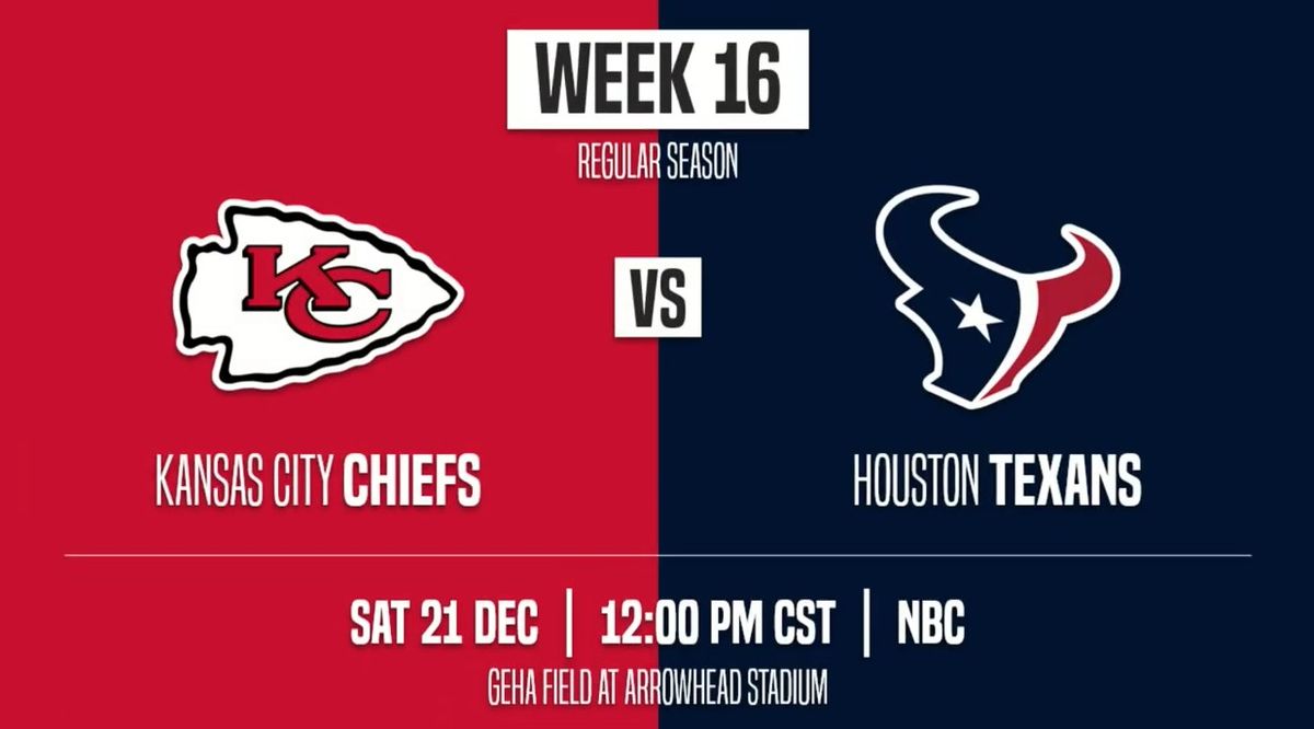 Kansas City Chiefs vs Houston Texans