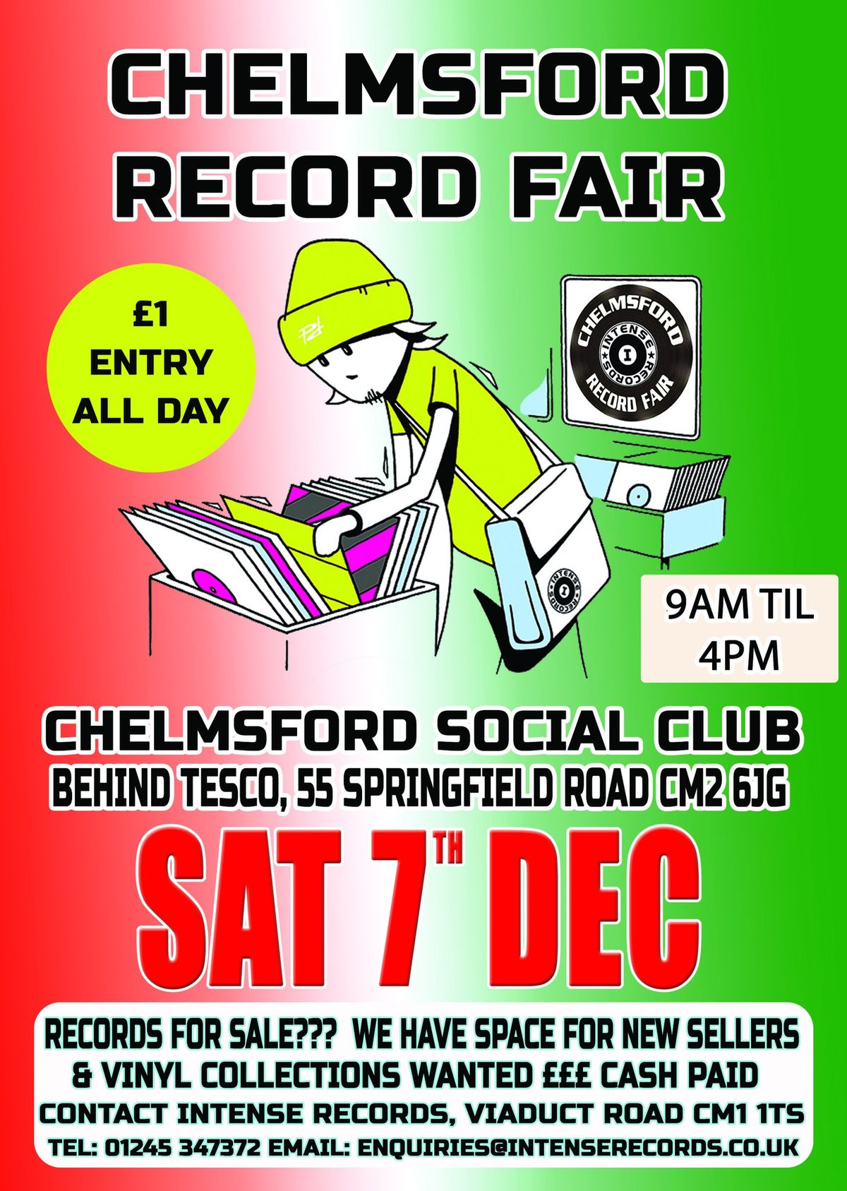 Chelmsford Record Fair Sat 7th December