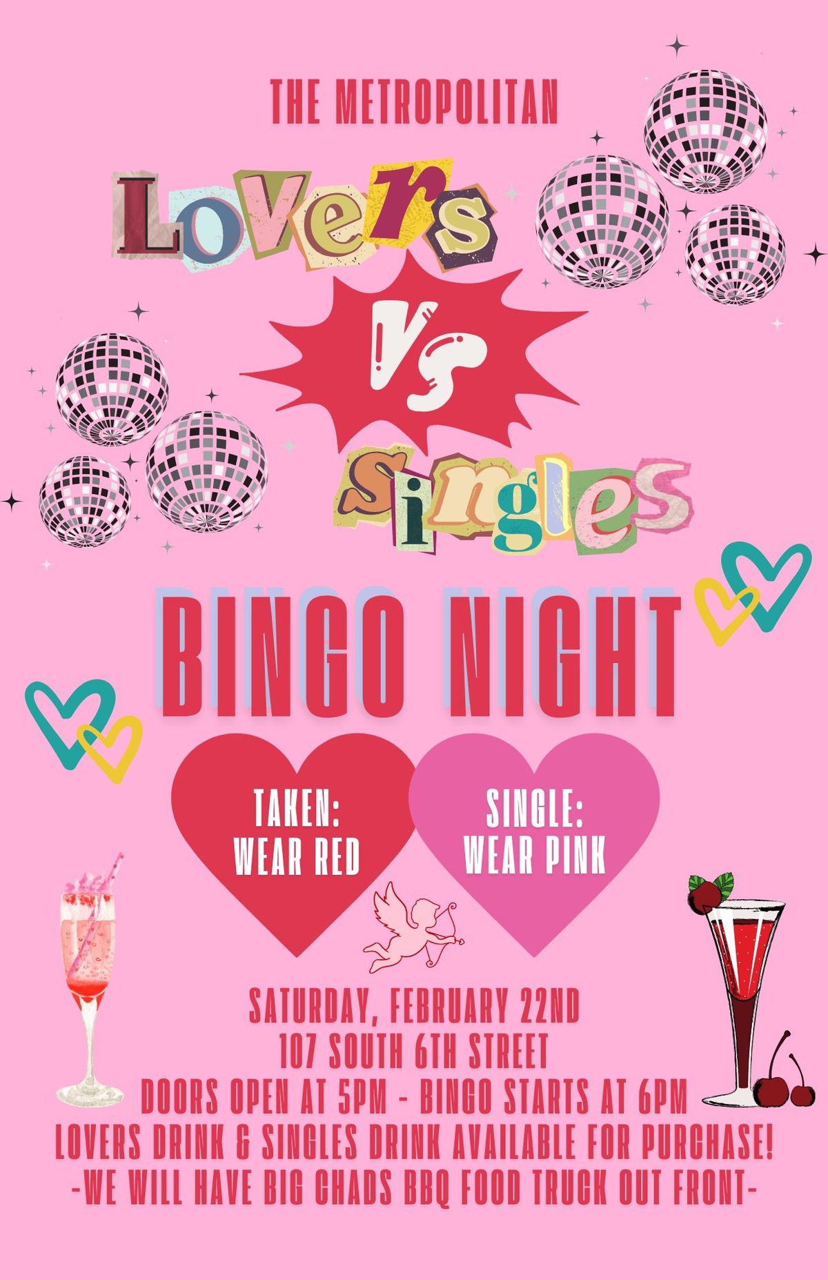 LOVERS \ud83d\udc95 VS \ud83d\udc94 SINGLES BINGO NIGHT \ud83e\udea9\ud83e\udef6\ud83c\udffc