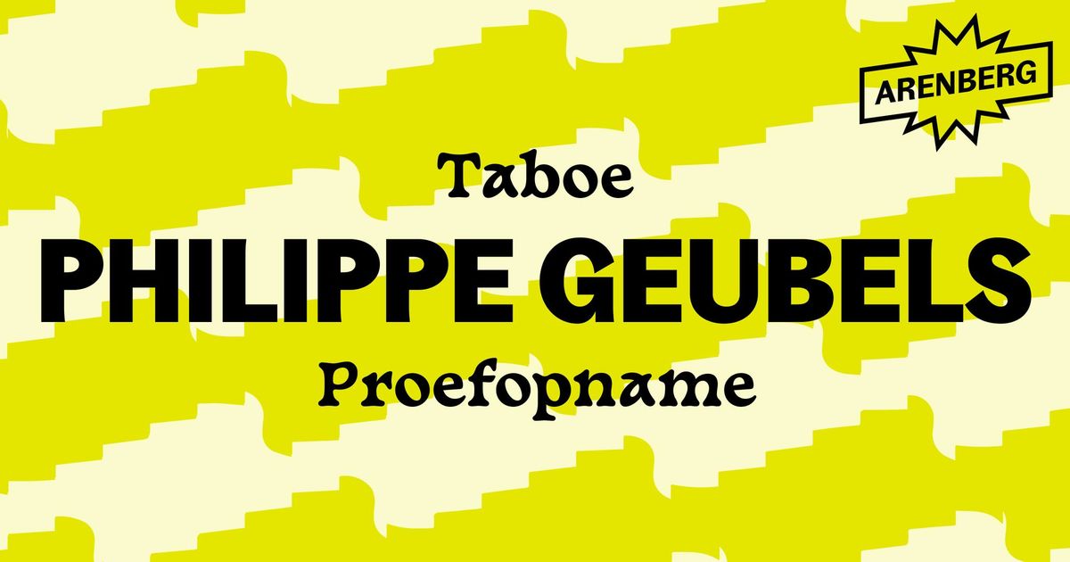 Philippe Geubels \u2013 Taboe: Proefopname