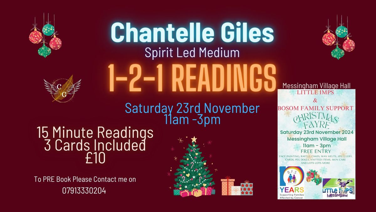 1-2-1 Readings Available - The Christmas Fayre At Messingham Village Hall