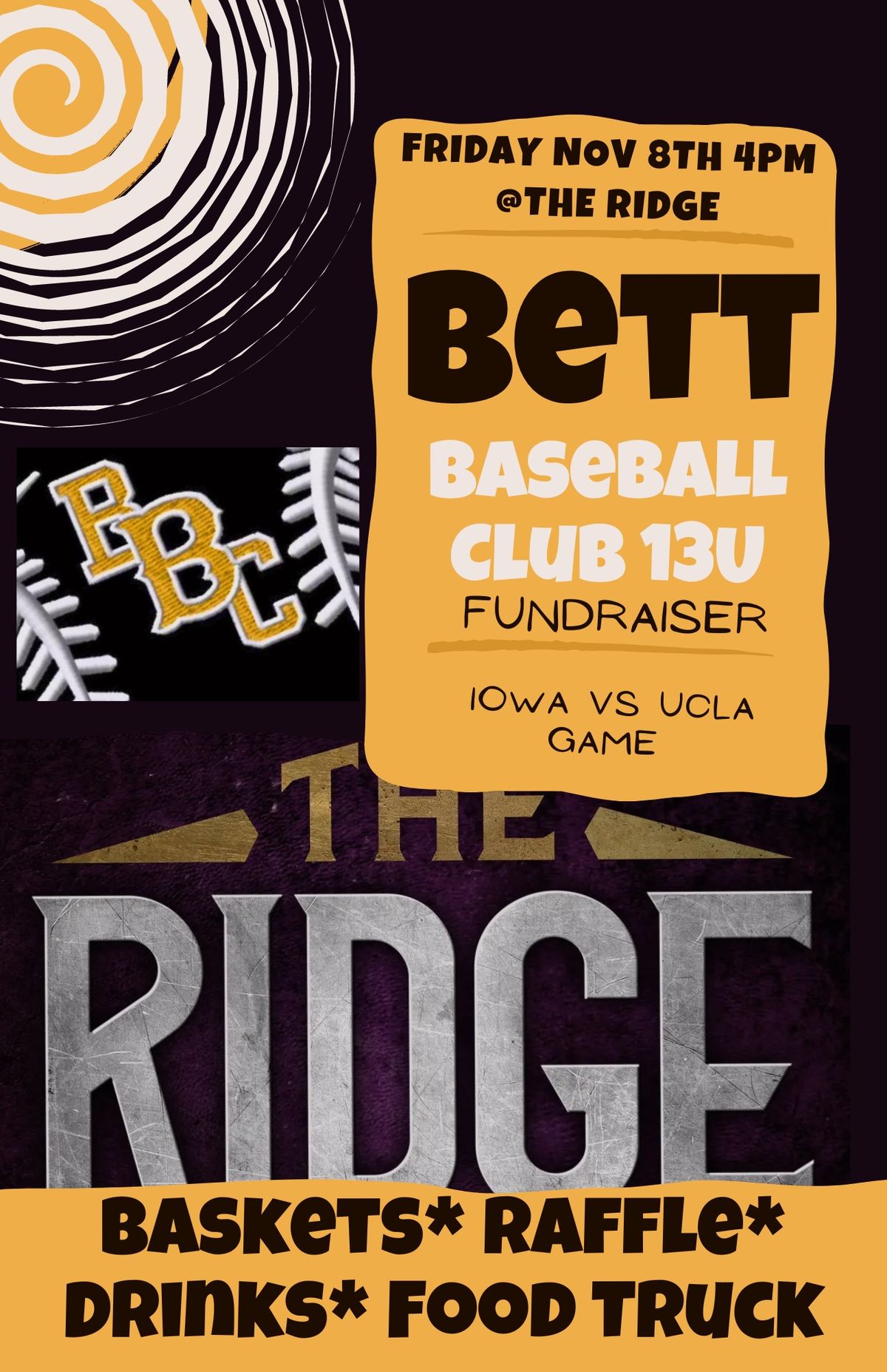 Bettendorf Baseball Club 13U Fundraiser At the Ridge