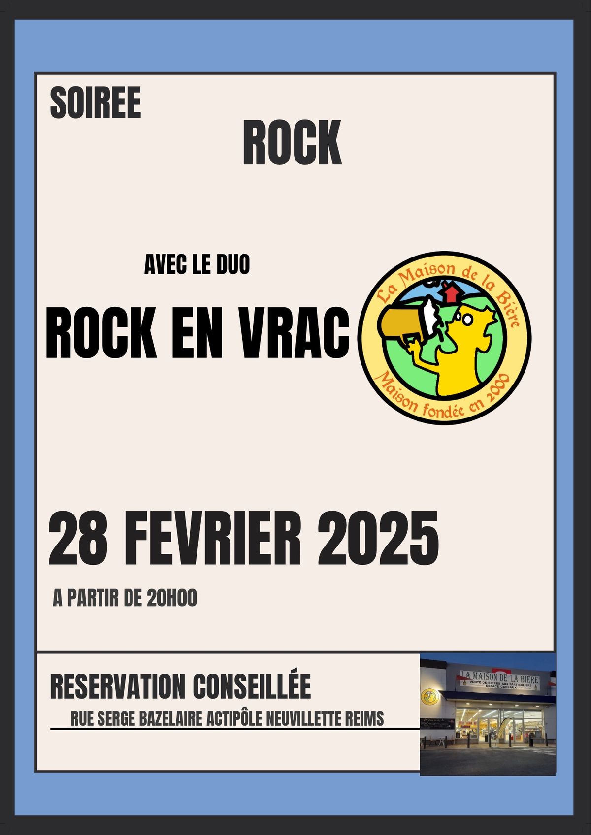 Soir\u00e9e Rock avec le duo \u00ab  Rock en Vrac