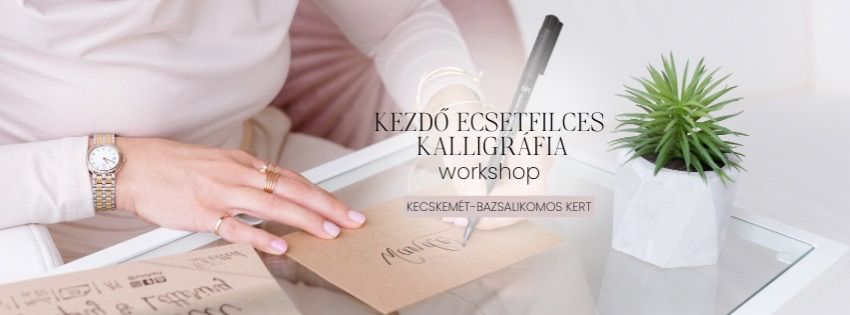 Kezd\u0151 Ecsetfilces Modern Kalligr\u00e1fia Workshop-Bazsalikomos kert