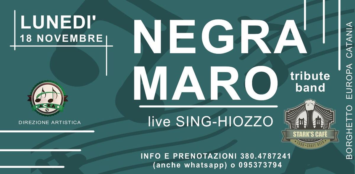 \ud83d\udfe6 NEGRAMARO tribute \ud83d\udfe6 live Sing-hiozzo @ STARK'S CAFE'