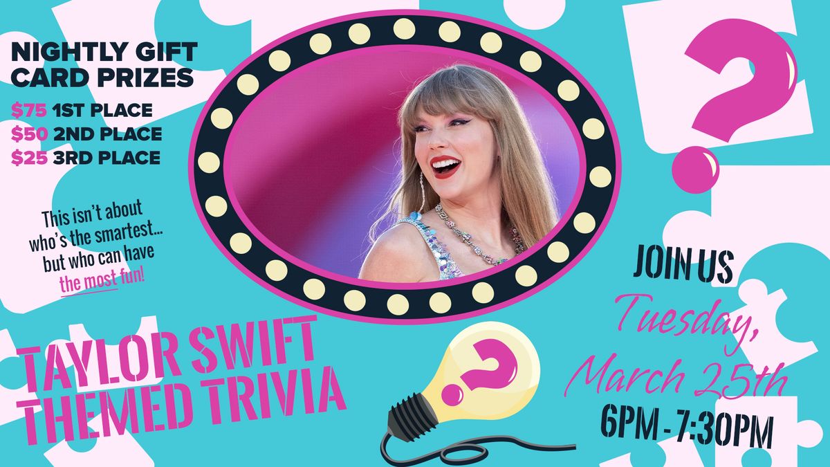 Taylor Swift Themed Trivia