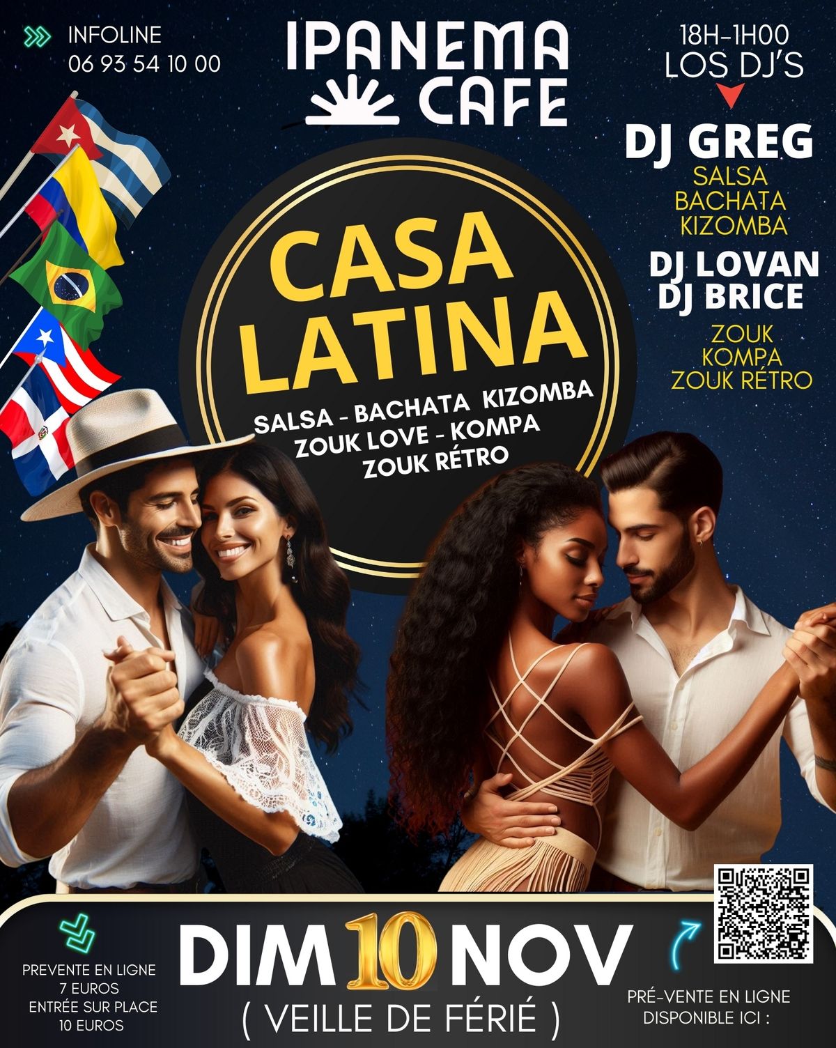 \ud83d\udd25SBK IPANEMA \ud83d\udd25 Dimanche 10 NOV de 18H \u00e0 22H "DJ GREG" Ambiance LATINO et SOLEIL  jusqu'\u00e0 1H