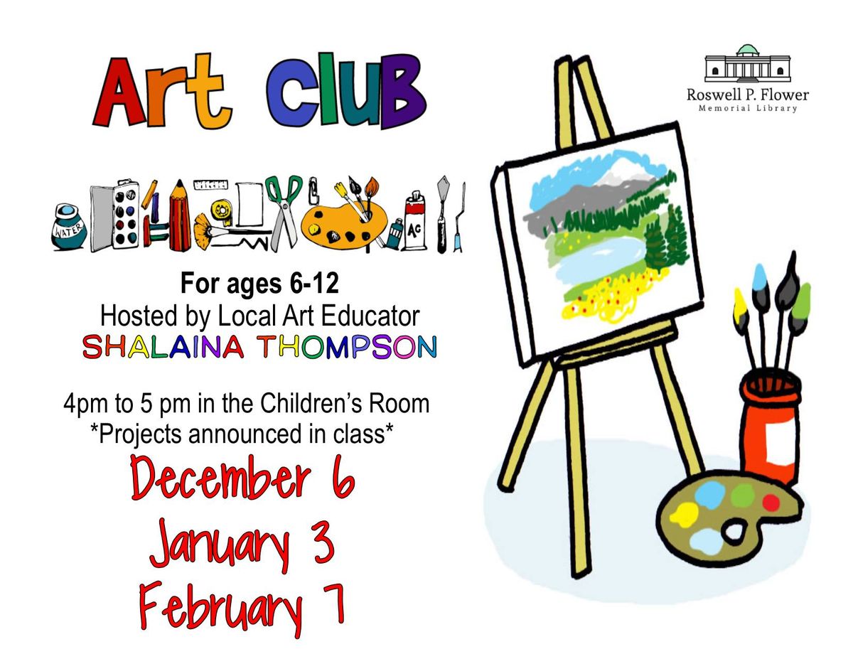 Ages 6-12 Art Club