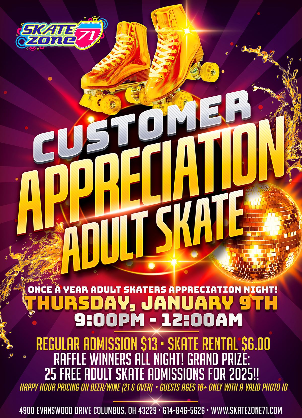 Customer Appreciation Adult Skate