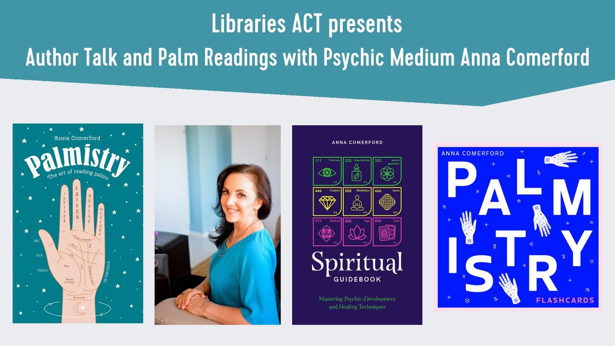 Author Talk and Palm Readings with Psychic Medium Anna Comerford