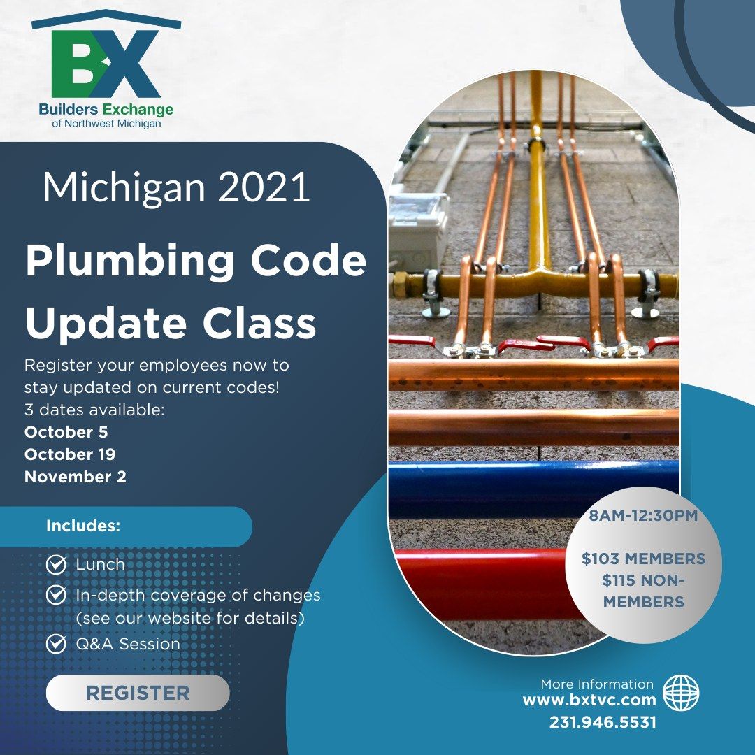 Michigan 2021 Plumbing Code Update Class