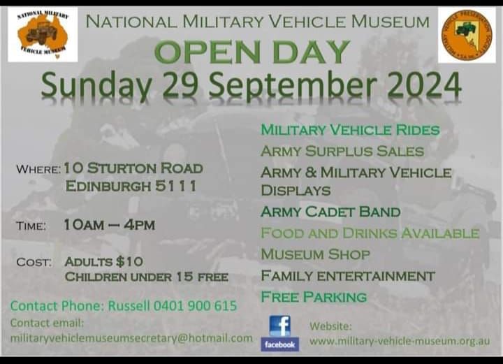 SA School Holidays Military Vehicle Rides and Demonstrations