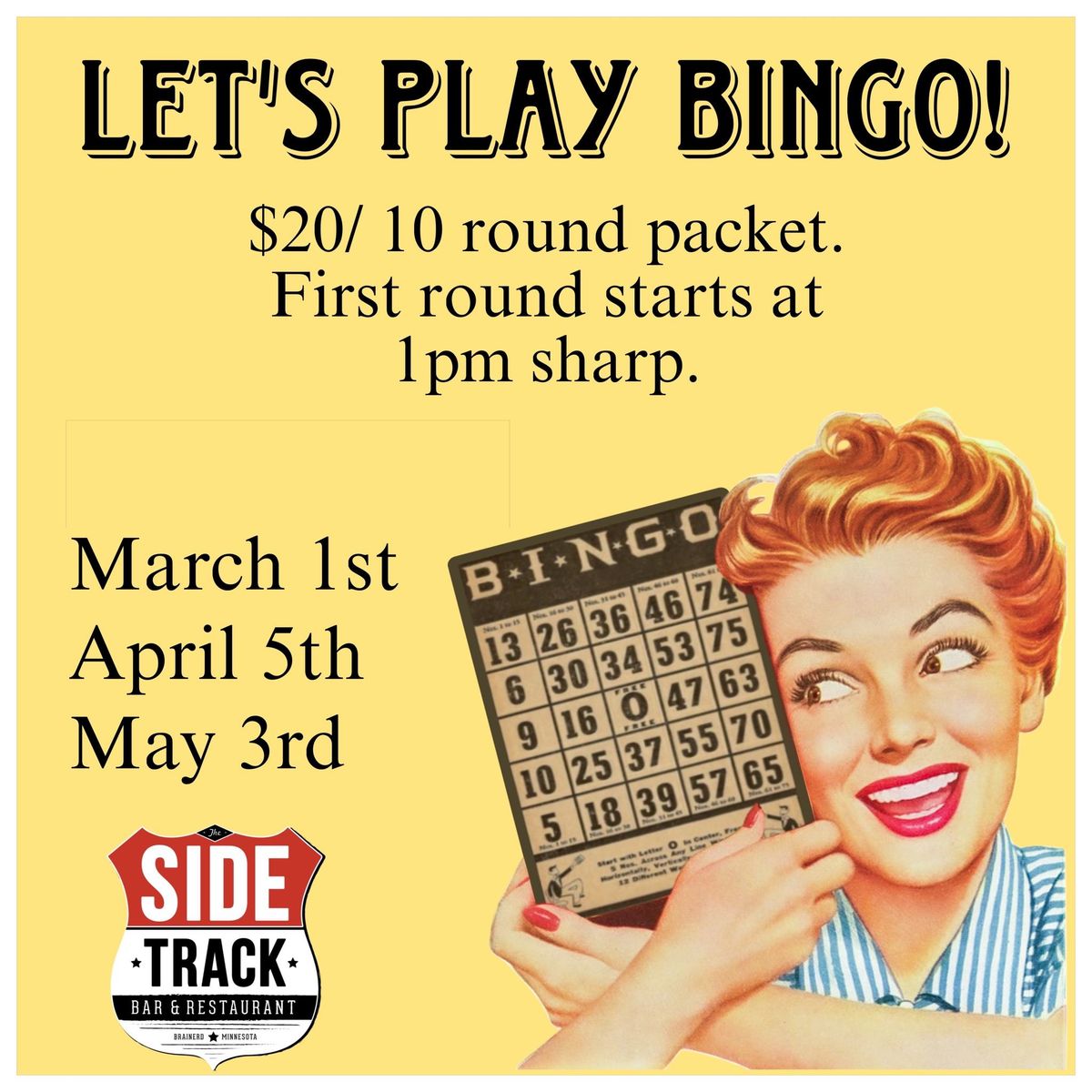 Sidetrack Bingo