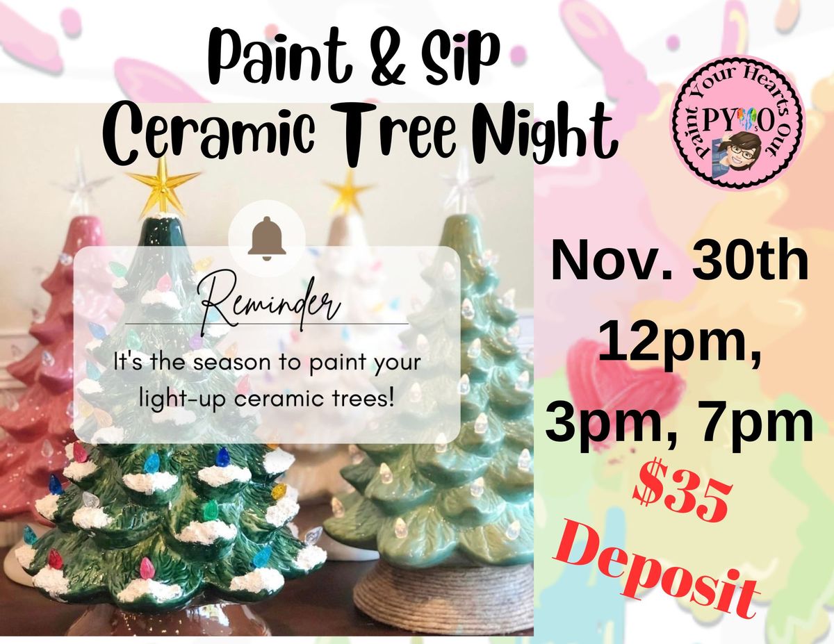 \ud83c\udf84 Event: Paint & Sip - Ceramic Tree \ud83c\udfa8