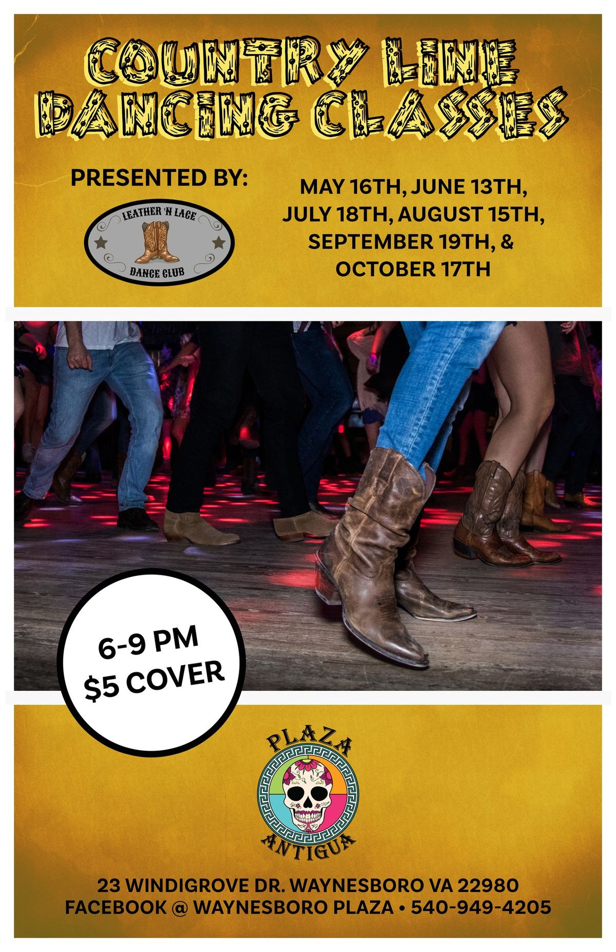 Country Line Dancing Classes at Plaza Antigua