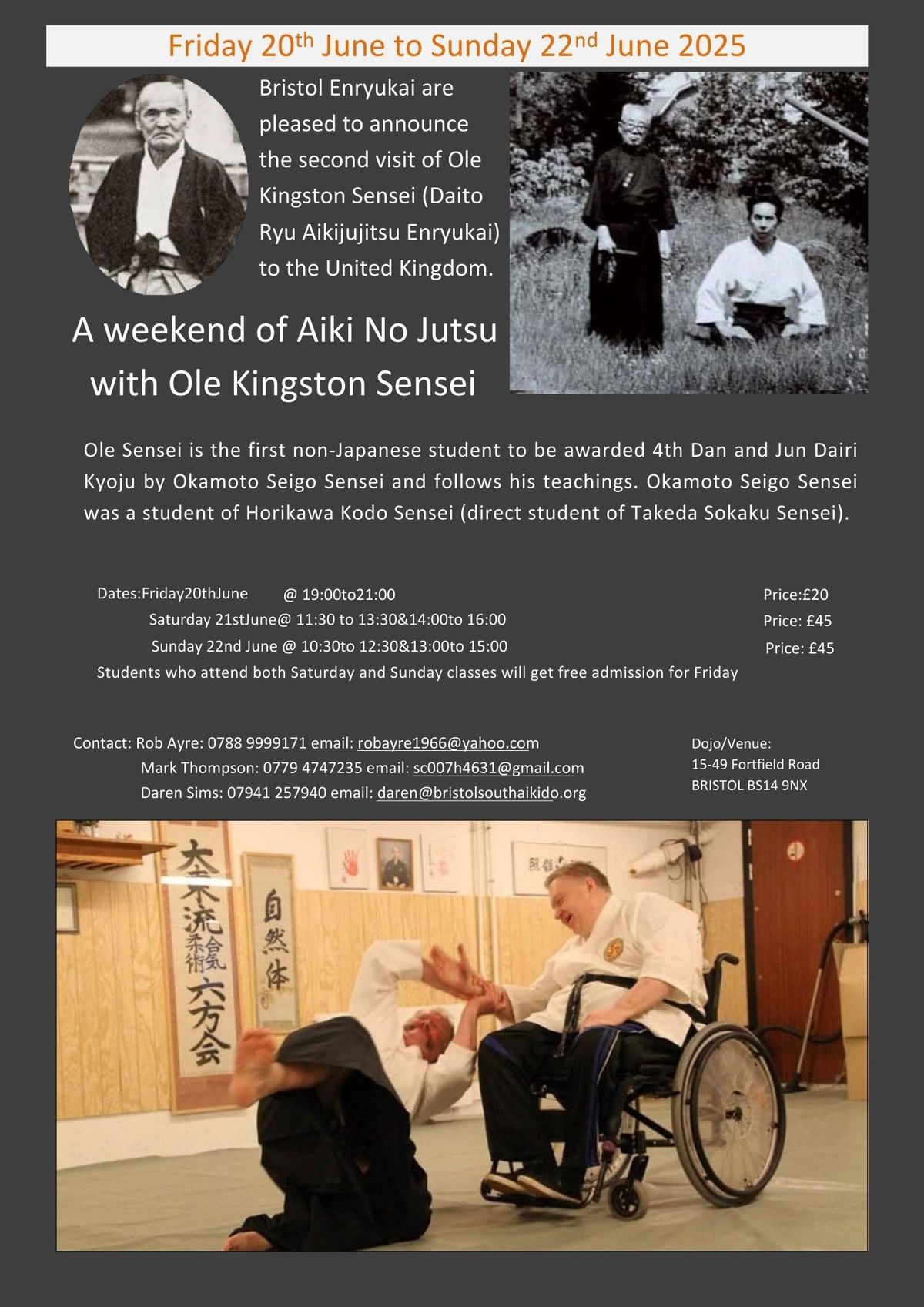 A weekend of Aiki No Jutsu with Ole Kingston