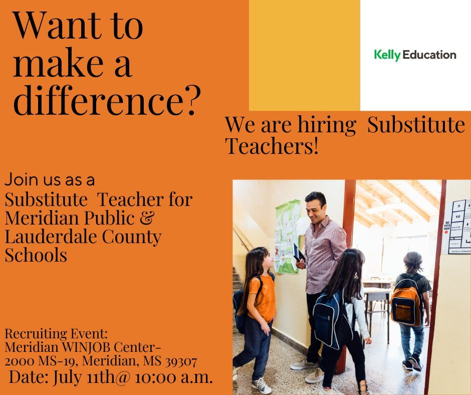 Substitute  Teacher for Meridian Public & Lauderdale County Schools