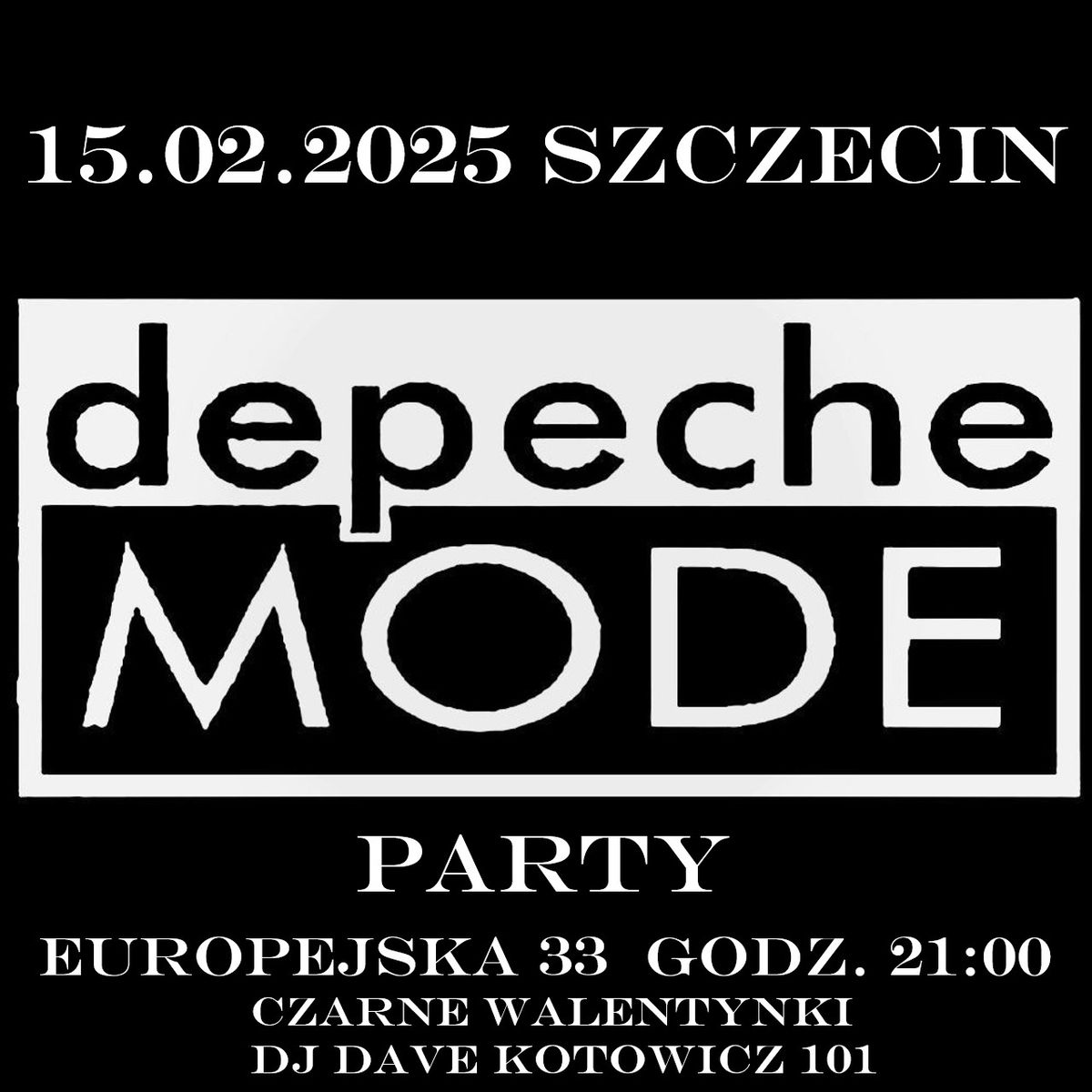 Depeche Mode Party Czarne Walentynki