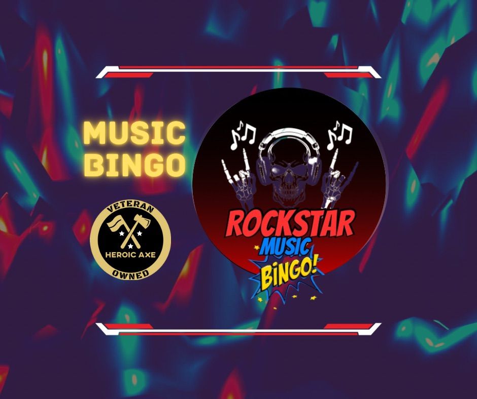 \ud83c\udfb6\ud83c\udfa4 Music Bingo with host Rockstar! \ud83c\udfa4\ud83c\udfb6