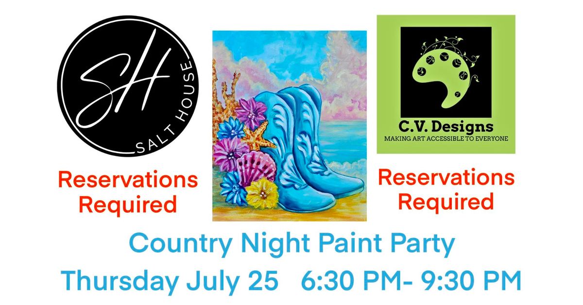 Country Night Paint Party at Salt House Social Clearwater Beach